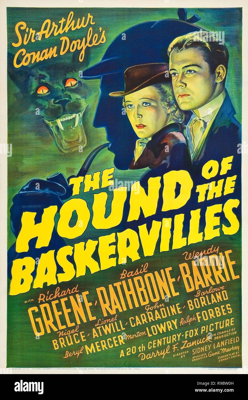 Titre original : THE HOUND OF THE BASKERVILLES. Titre en anglais : THE HOUND OF THE BASKERVILLES. Année : 1939. Directeur : SIDNEY LANFIELD. Crédit : 20TH CENTURY FOX / Album Banque D'Images