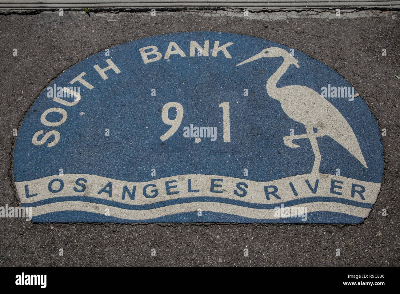 Los angeles Riverfront Greenway. Los Angeles River, Van Nuys, Californie, USA Banque D'Images