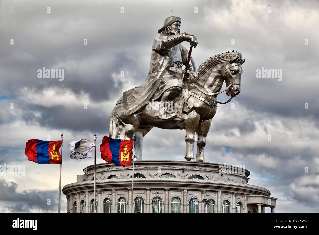 Gengis Khan Statue équestre en Mongolie Banque D'Images