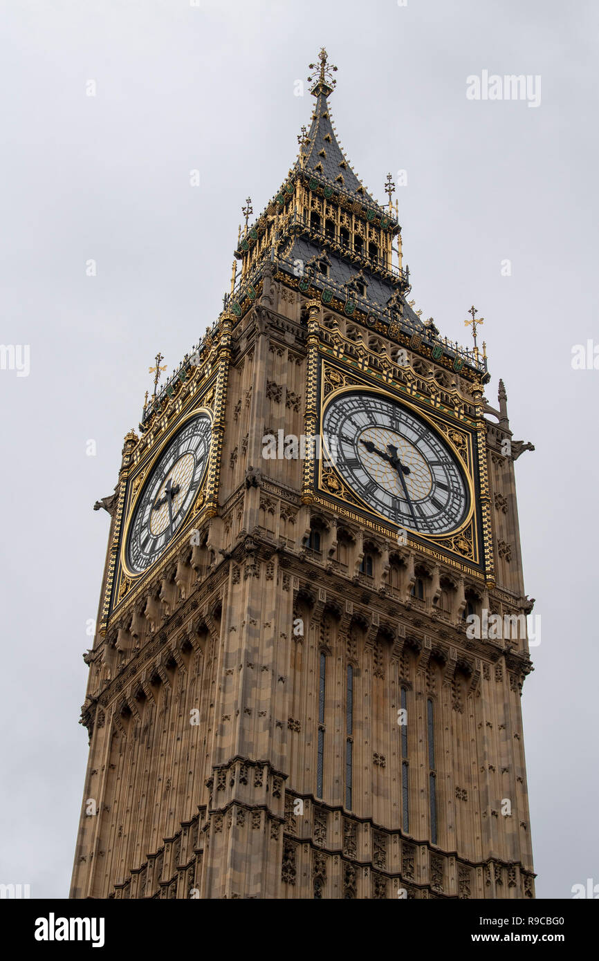 La tour de Londres, Big Ben détail close up Banque D'Images