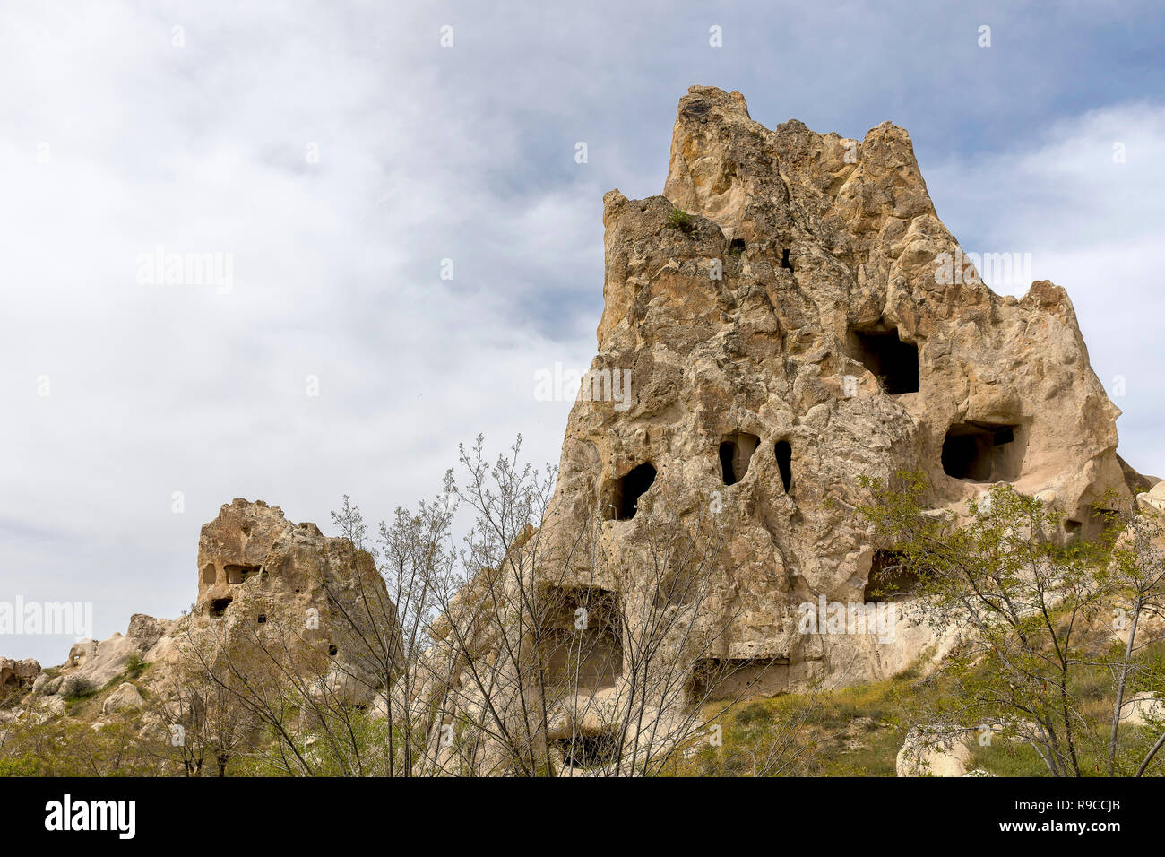 La Turquie kapadokya formations volcaniques naturelles situé dans la vallée de Göreme. Banque D'Images