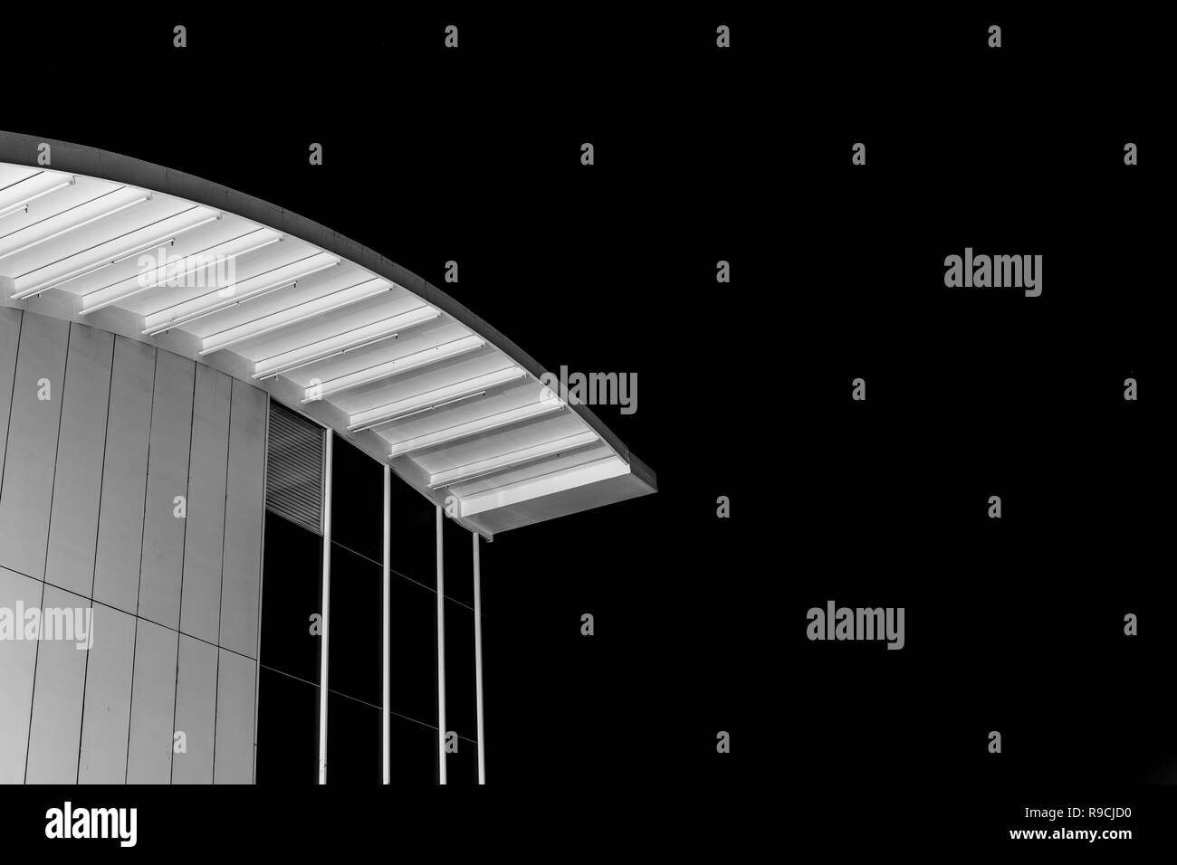 Détail architectural de nuit Banque D'Images