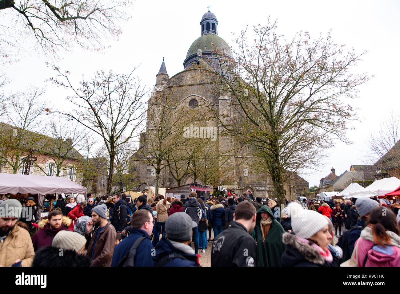 Marché de Noël médiéval à Provins, Paris, France Banque D'Images