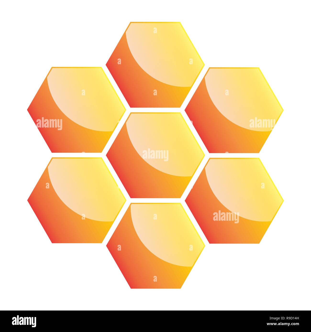 L'icône d'abeilles. Vector illustration. L'icône jaune honeycomb isolated Illustration de Vecteur L'icône d'abeilles. Vector illustration. L'icône jaune honeycomb isolated Illustration de Vecteur