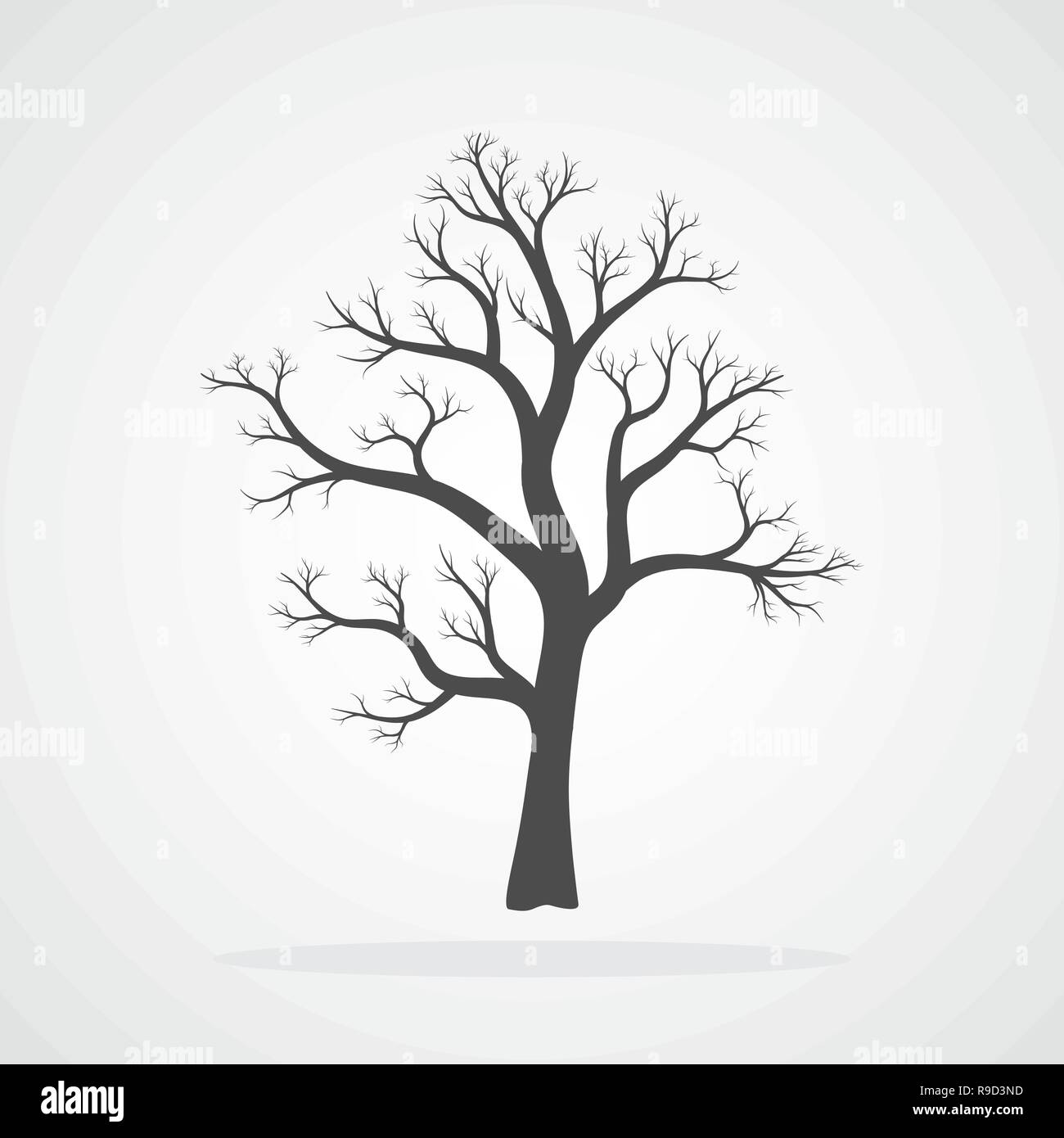 L'icône de l'arbre en télévision style. Vector illustration. Silhouette de l'arbre sur fond blanc. Illustration de Vecteur