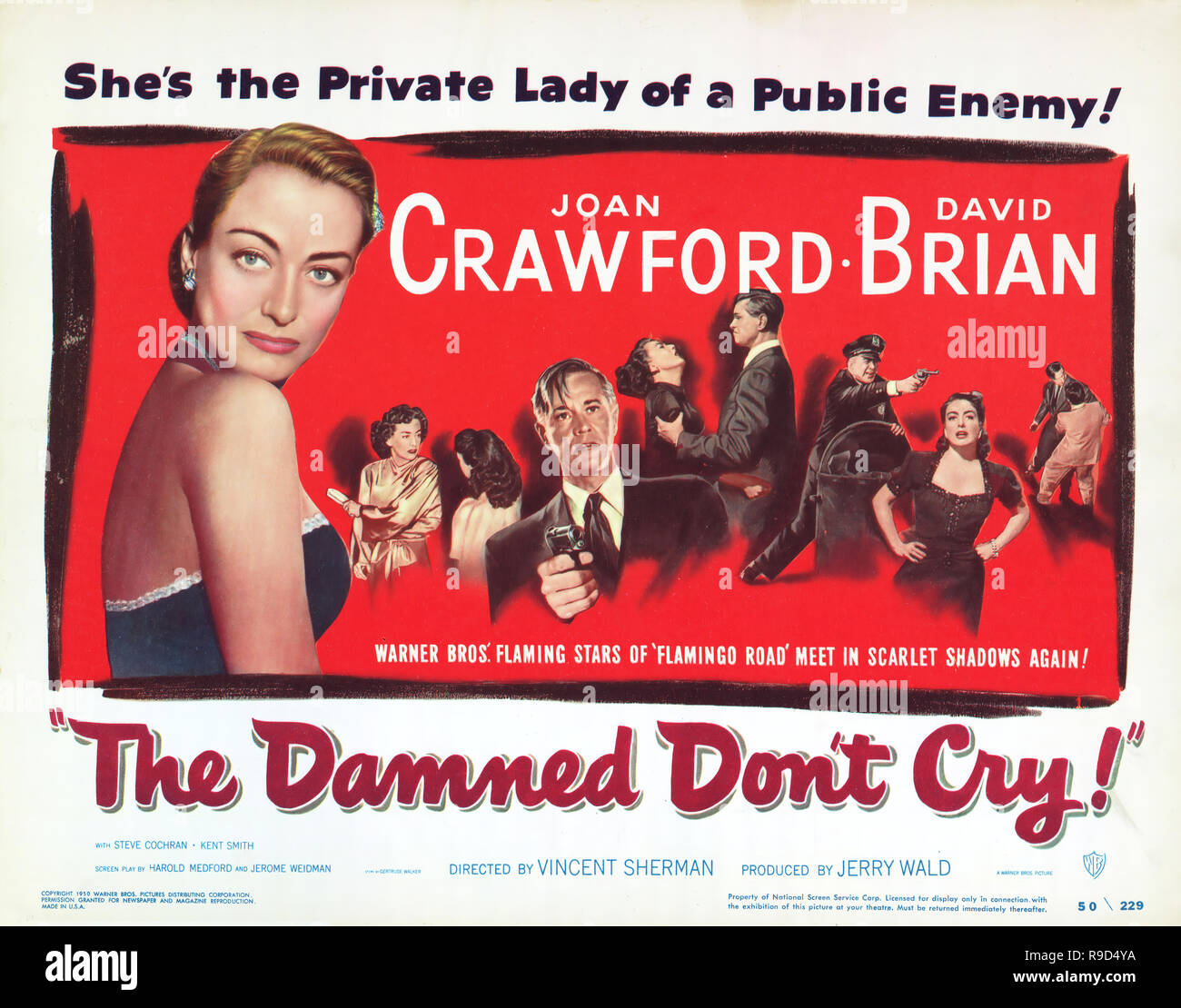 Titre original : THE DAMNED DON'T CRY. Titre en anglais : THE DAMNED DON'T CRY. Année : 1950. Directeur : VINCENT SHERMAN. Credit : Warner Brothers / Album Banque D'Images