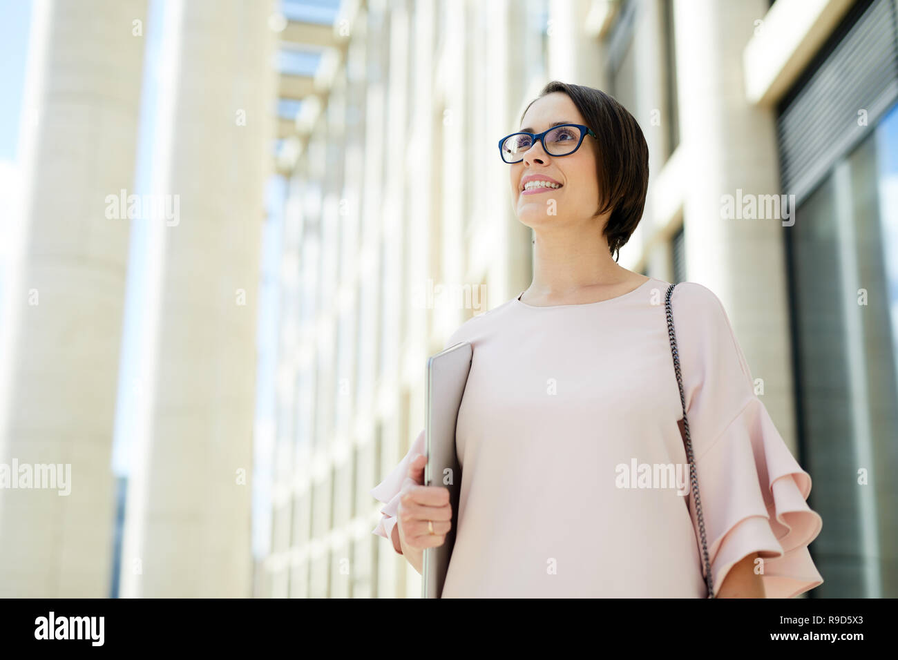 Un étudiant en commerce girl Banque D'Images