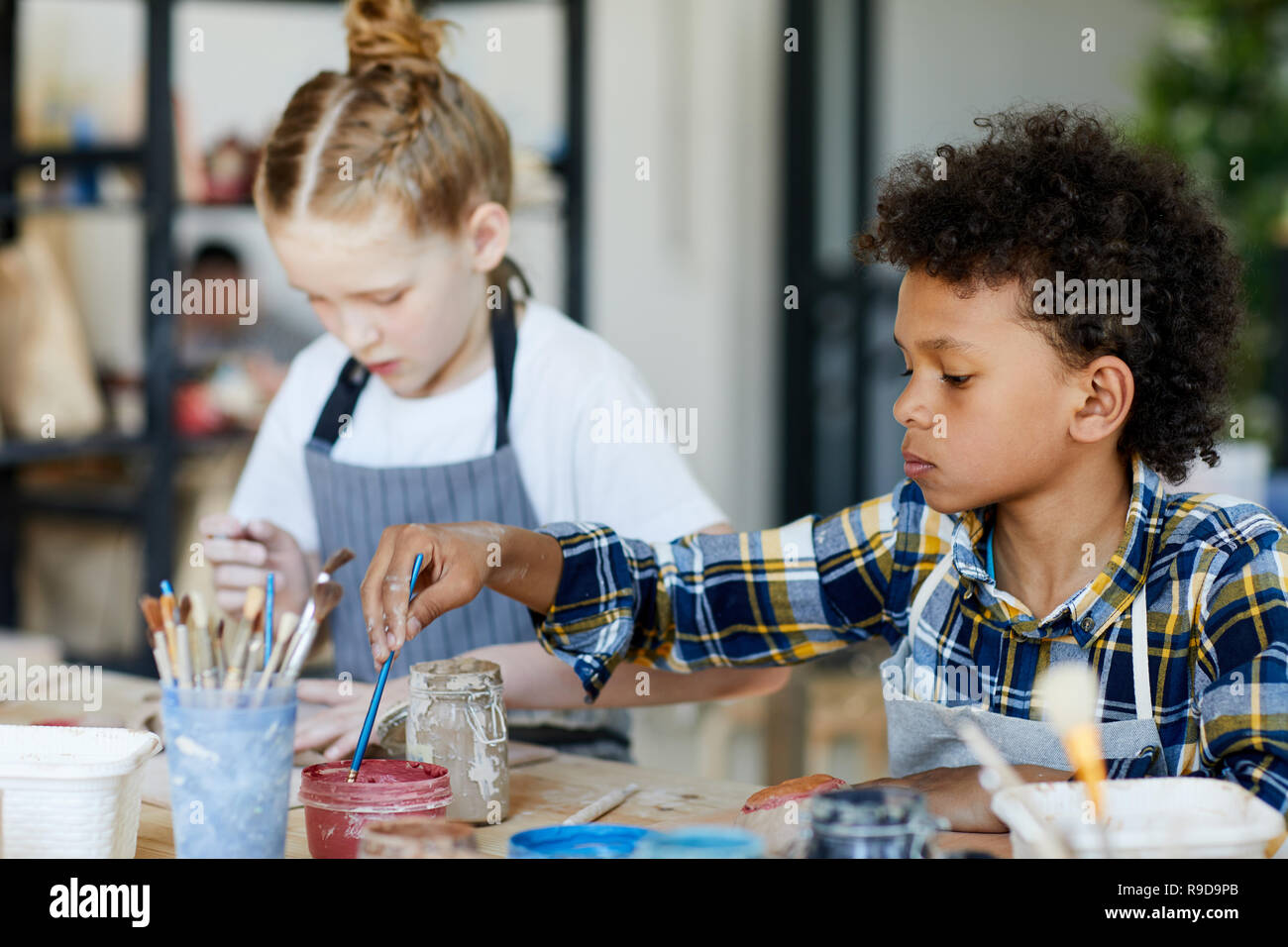 Les artisans de l'école Banque D'Images