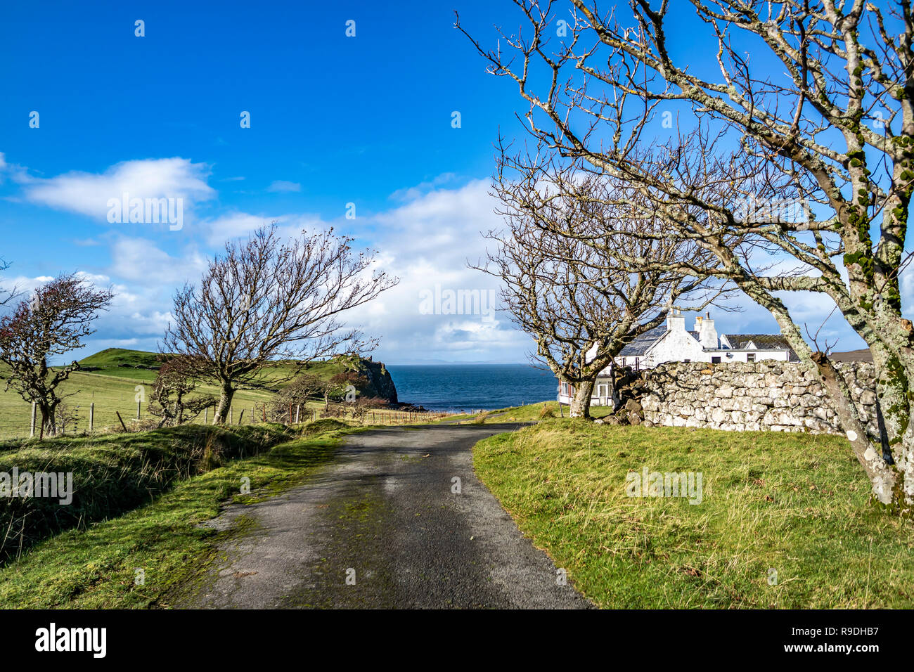 DUNTULM, ILE de SKYE / SCOTLAND - 14 octobre 2018 : l'hôtel est en fait un endroit perdu. Banque D'Images