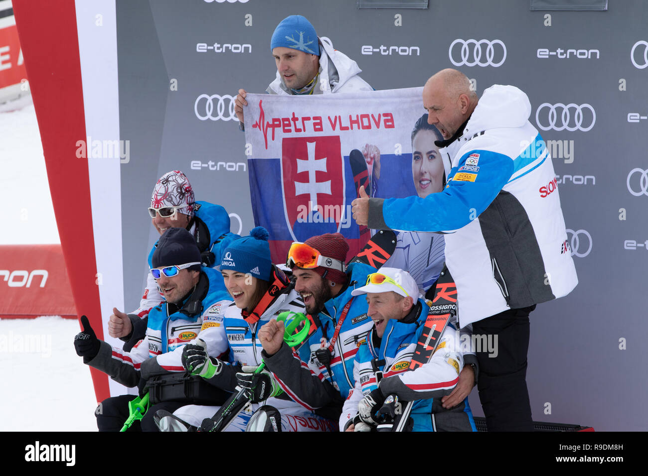 Courchevel, France. 22 Dec 2018. Petra Vlhova de Slovaquie 2e à Courchevel France AUDI FIS Slalom Dames Coupe du Monde de Ski 2019- Crédit : Fabrizio Malisan/Alamy Live News Crédit : Fabrizio Malisan/Alamy Live News Banque D'Images