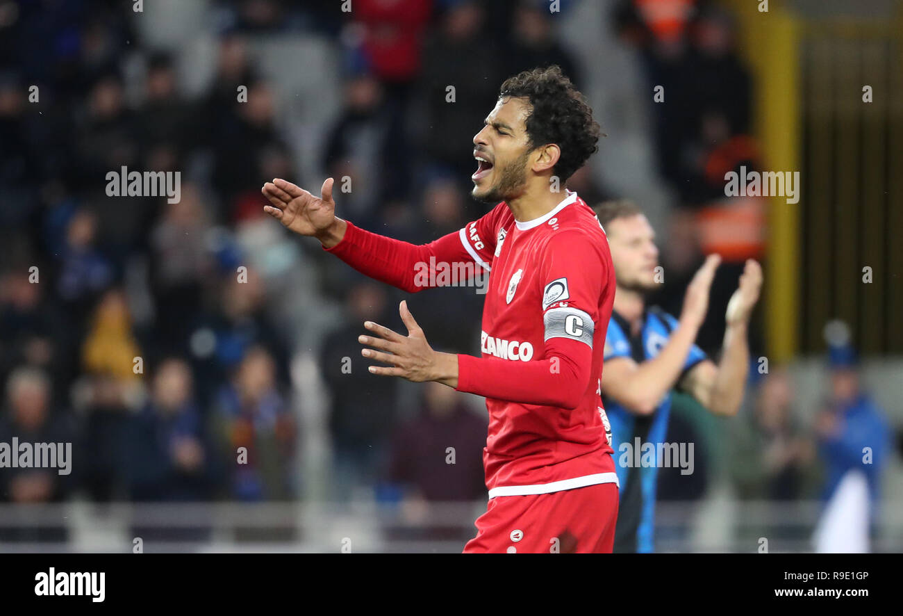 Bruges, Belgique. 23 décembre 2018. Faris Haroun d'Anvers a l'air abattu au cours de la Jupiler Pro League match day 20 entre le Club de Bruges et le Royal Antwerp FC le 23 décembre 2018 à Bruges, Belgique. (Photo de Vincent Van Doornick/Isosport) Credit : Pro Shots/Alamy Live News Banque D'Images