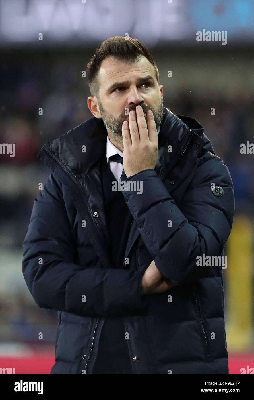 Bruges, Belgique. 23 décembre 2018. Ivan Leko, entraîneur-chef du Club Brugge au cours de la Jupiler Pro League match day 20 entre le Club de Bruges et le Royal Antwerp FC le 23 décembre 2018 à Bruges, Belgique. (Photo de Vincent Van Doornick/Isosport) Credit : Pro Shots/Alamy Live News Banque D'Images
