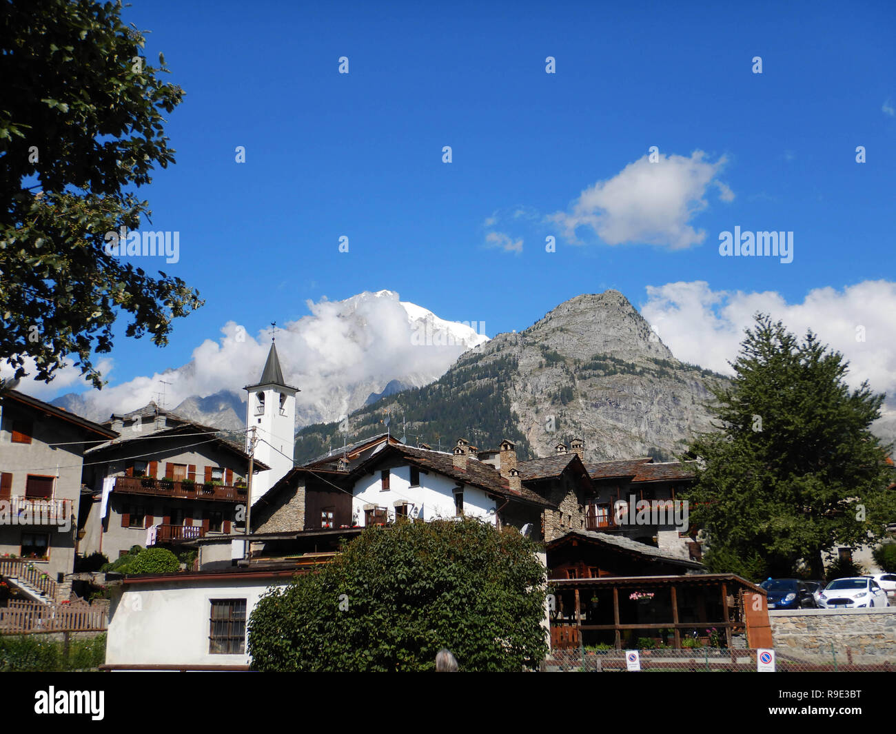 Verrand - Pré Saint Didier. Vallée d'Aoste - Italie Banque D'Images