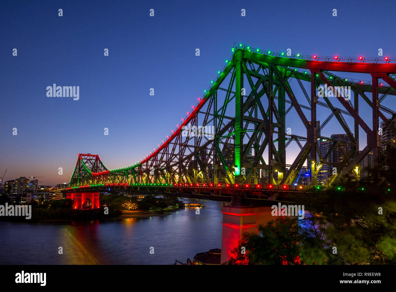 Vue de nuit brisbanein Queensland, Australie Banque D'Images