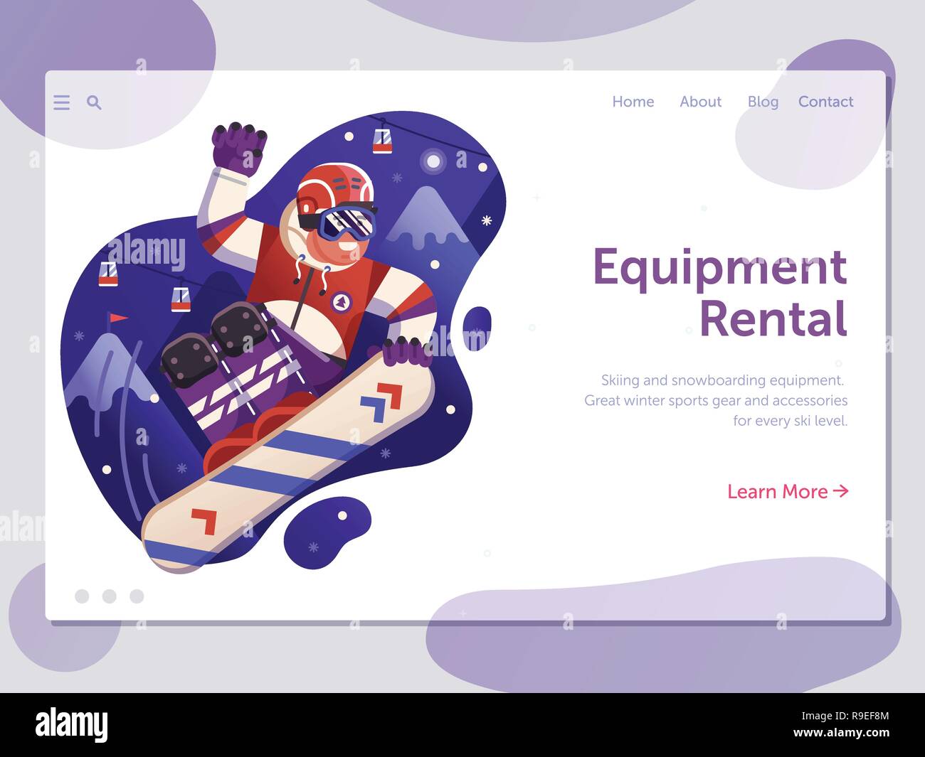 Ski et Snowboard Banner Illustration de Vecteur