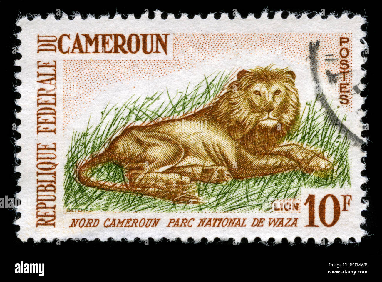 Timbreposte du Cameroun dans les parcs nationaux série émise en 1964