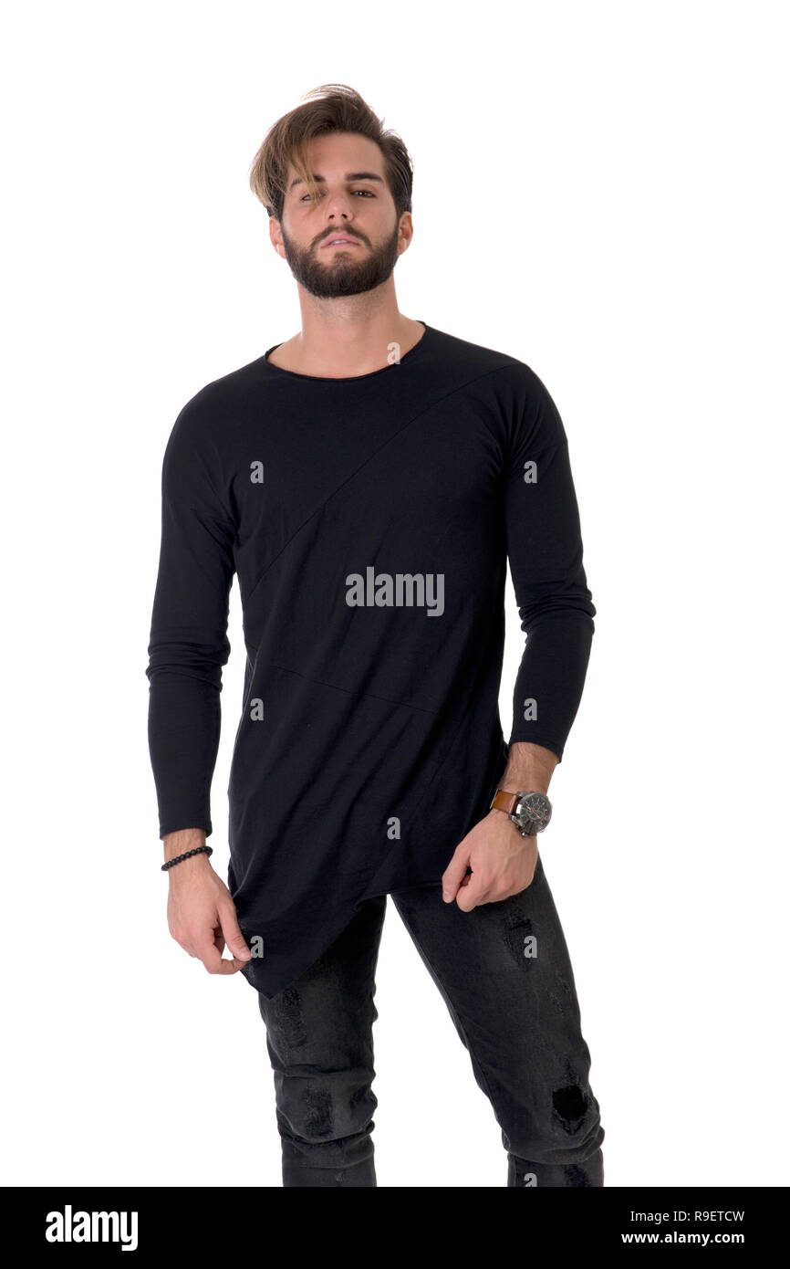 Les trois quarts des shot beau jeune homme Banque D'Images