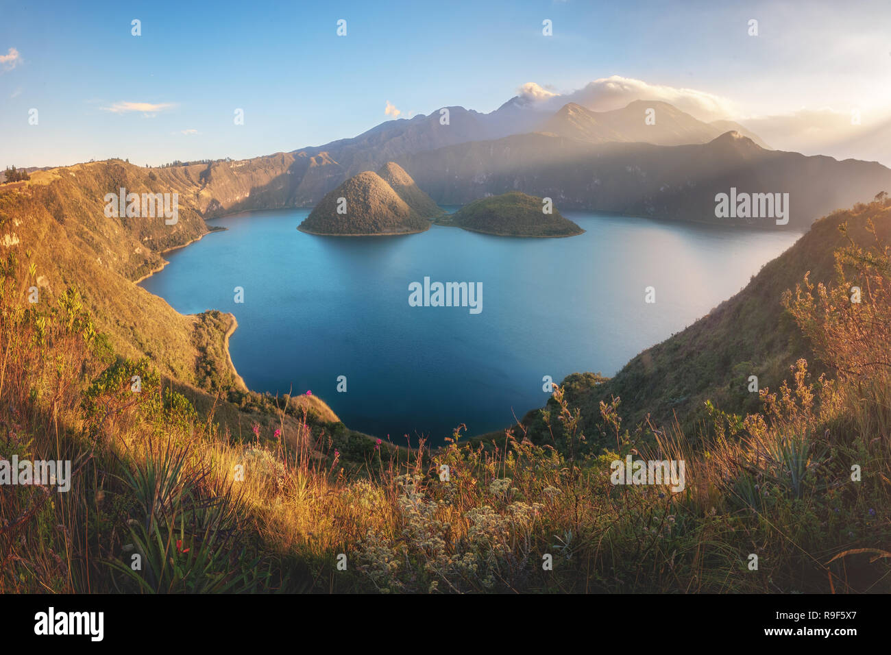 Cuicocha Laguna de los dioses Lake des dieux l'Équateur Banque D'Images