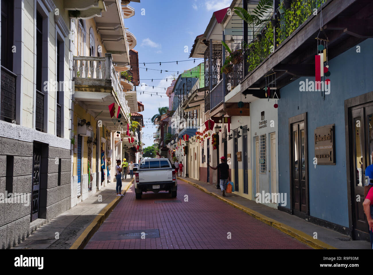 Scène de rue, Casco Viejo, Panama City, Panama Banque D'Images