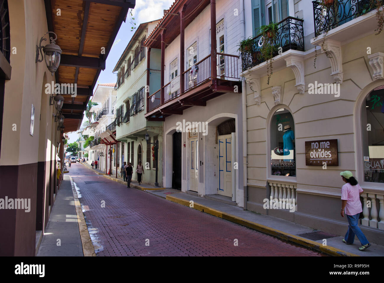 La ville de Panama, Cacso Viejo, scènes de rue, bâtiments de style colonial Banque D'Images