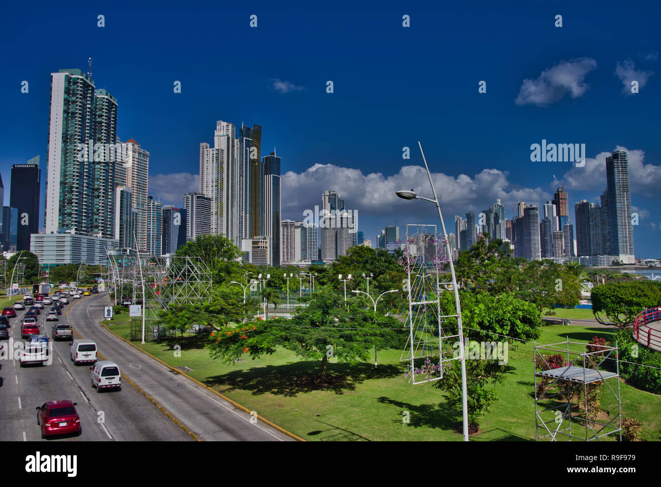 La ville de Panama, Cinta Costera, Journée mondiale de la jeunesse, de l'emplacement, Janvier 2019 Banque D'Images