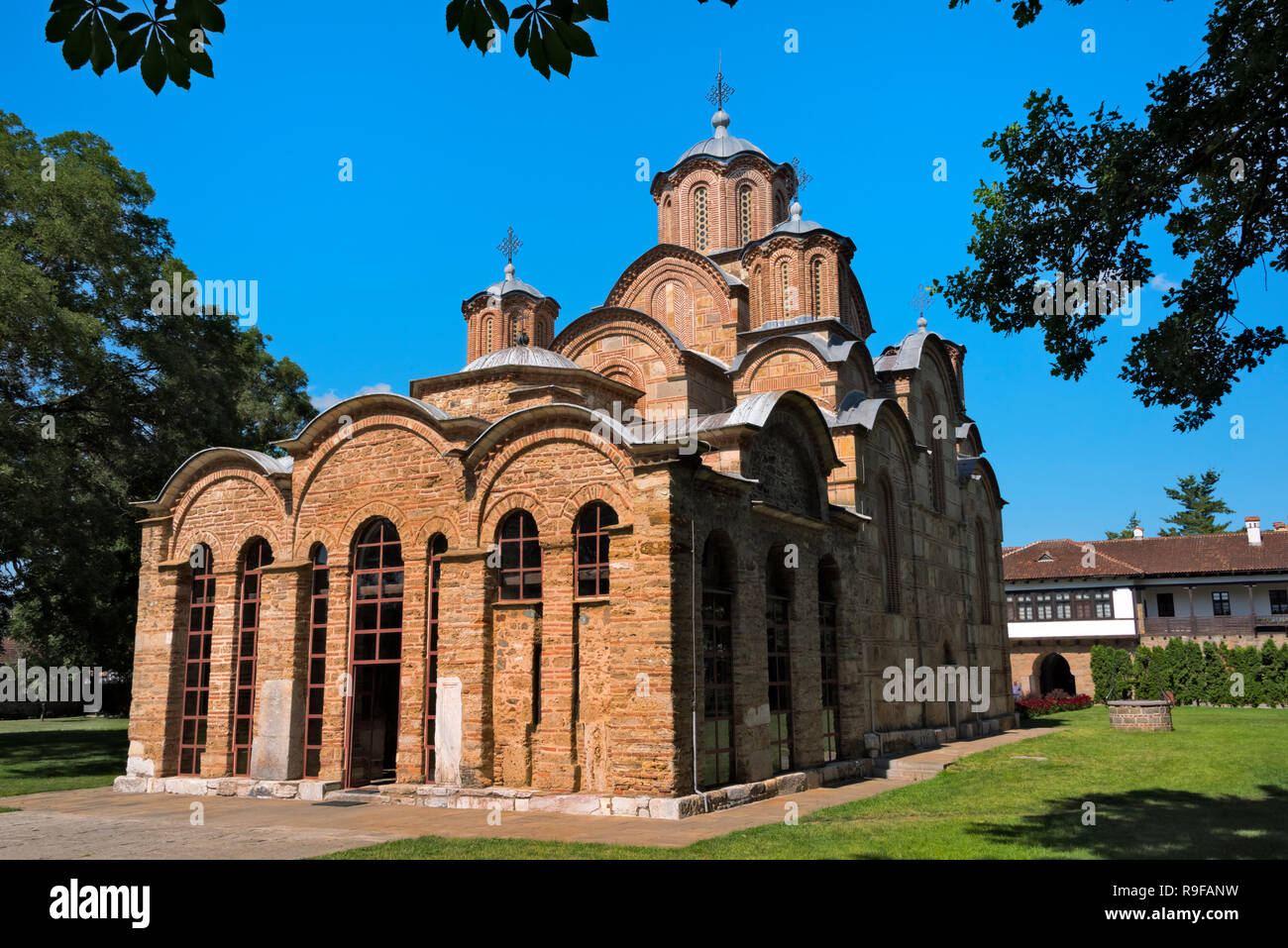 Le Monastère de Gracanica, un monastère orthodoxe serbe, UNESCO World Heritage site, Kosovo Banque D'Images