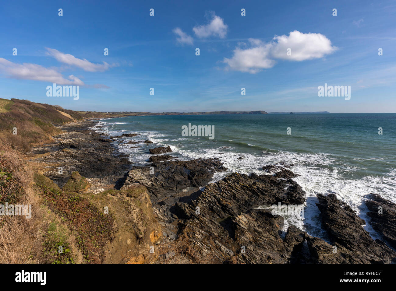 Greeb Point View ; Roseland Cornwall ; Royaume-Uni ; Banque D'Images