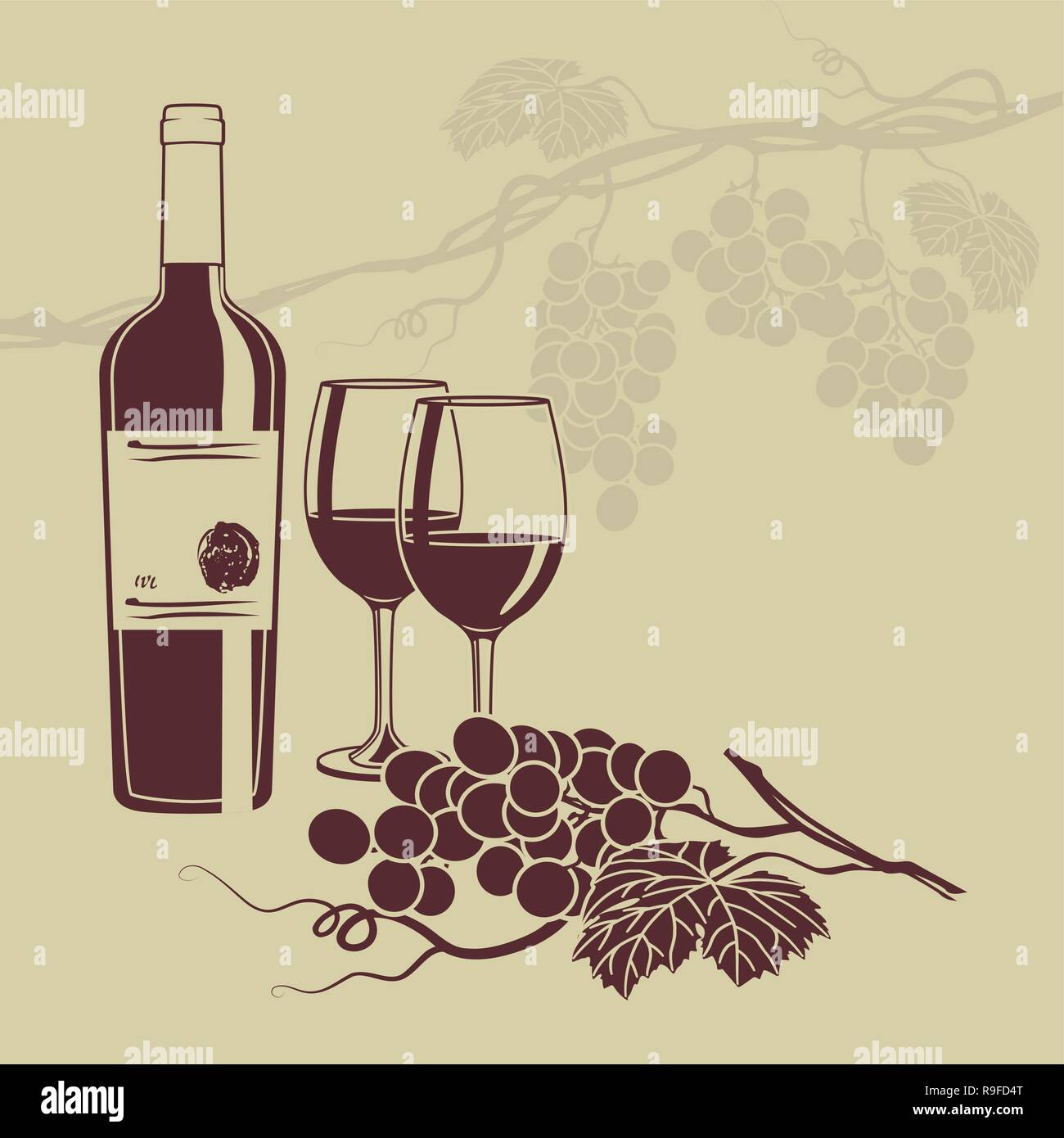 Arriere Plan Modele Pour La Carte Des Vins Image Vectorielle Stock Alamy