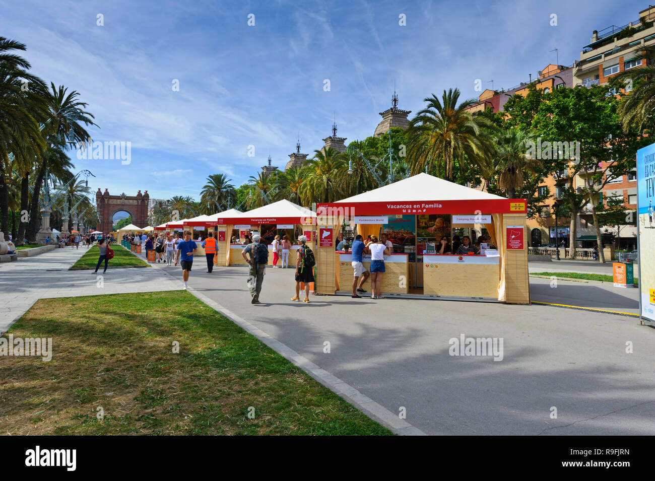 L'Arc de Triomf est un arc de triomphe dans la ville de Barcelone en Catalogne, Espagne. Banque D'Images