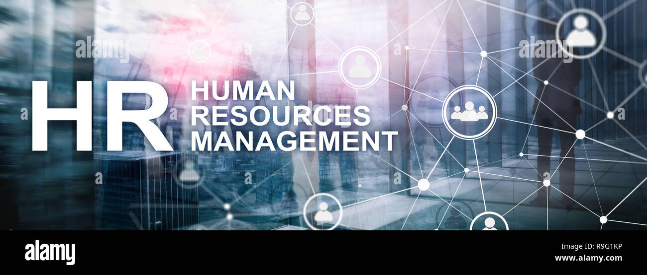 La gestion des ressources humaines, RH, Team Building et de recrutement concept sur arrière-plan flou Banque D'Images