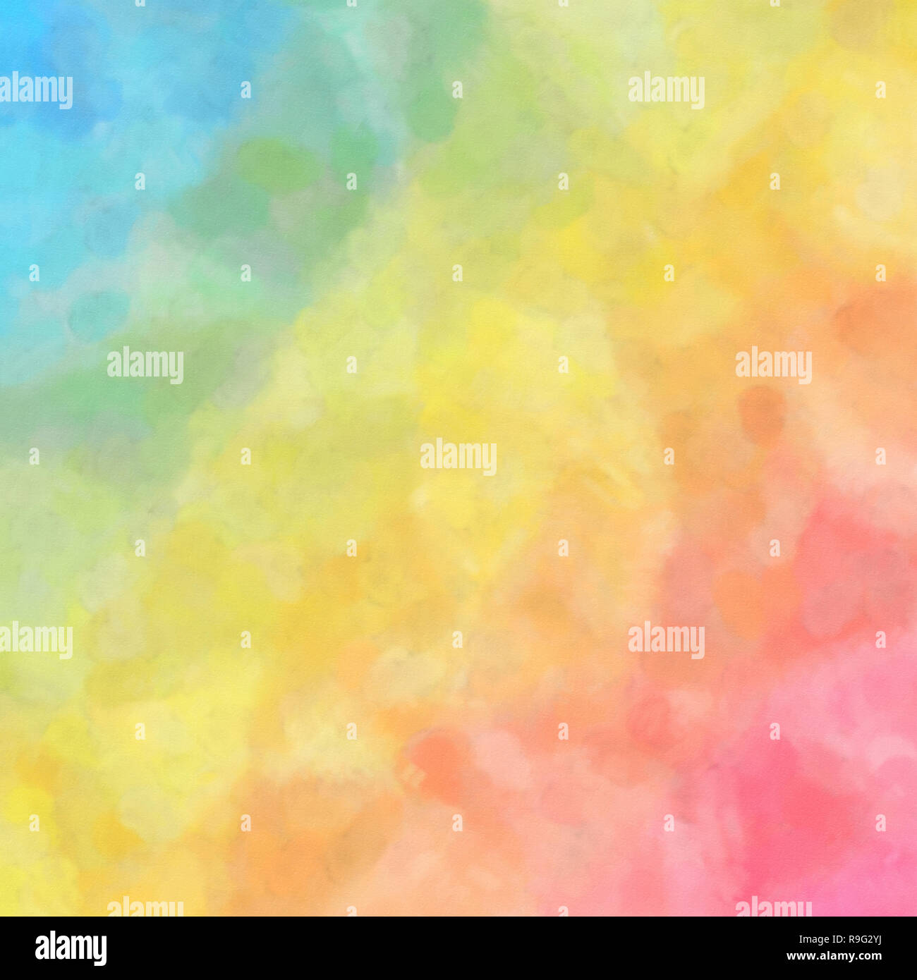 Aquarelle Rainbow background. Illustration numérique couleur simulant la texture du papier à aquarelle véritable. Banque D'Images