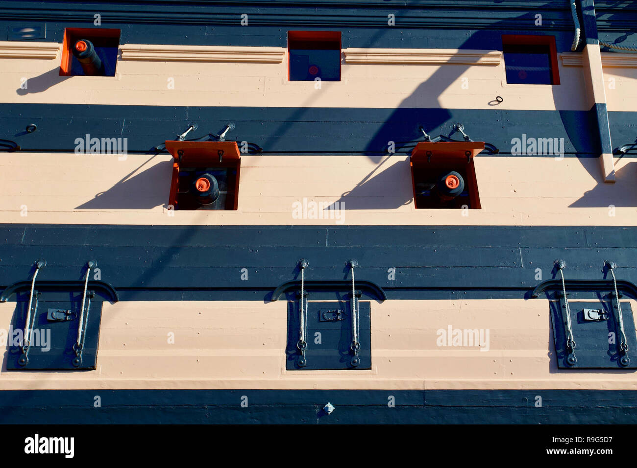 HMS Victory, Portsmouth, Hampshire, Angleterre. Banque D'Images