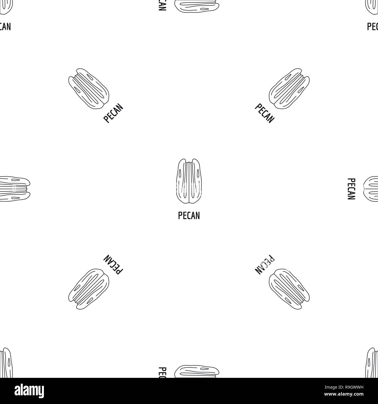 L'icône de pécan. Aperçu de l'icône vecteur illustration de pécan pour web design isolé sur fond blanc Illustration de Vecteur
