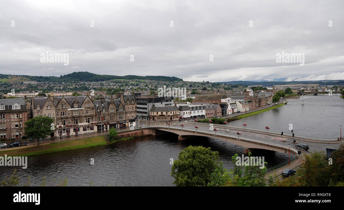 Paysage urbain d'Inverness en Écosse Highlands de château d'Inverness. Banque D'Images