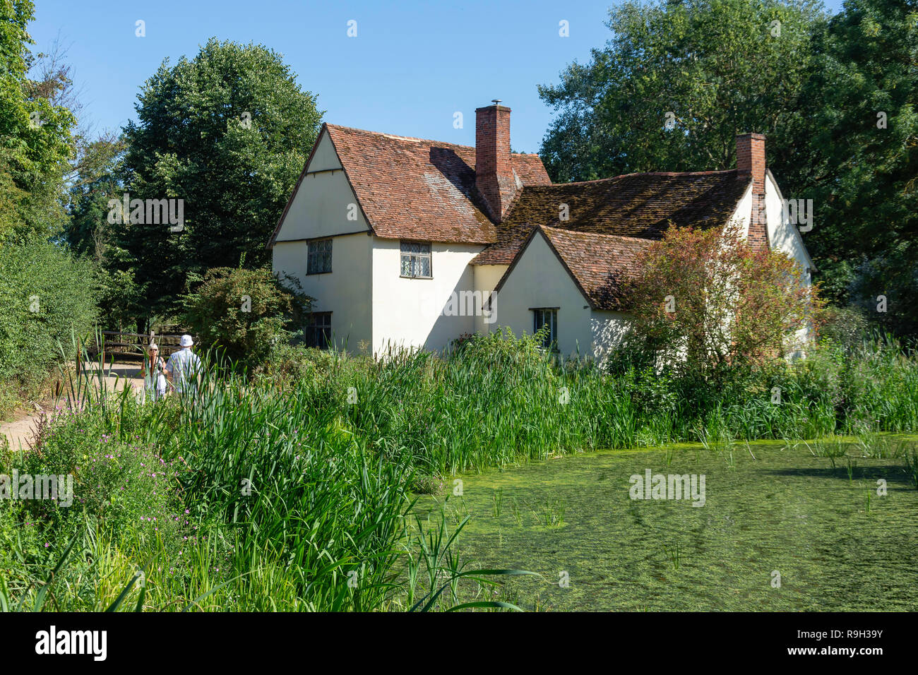 Willy Lott's Cottage, East Bergholt, Flatford, Suffolk, Angleterre, Royaume-Uni Banque D'Images