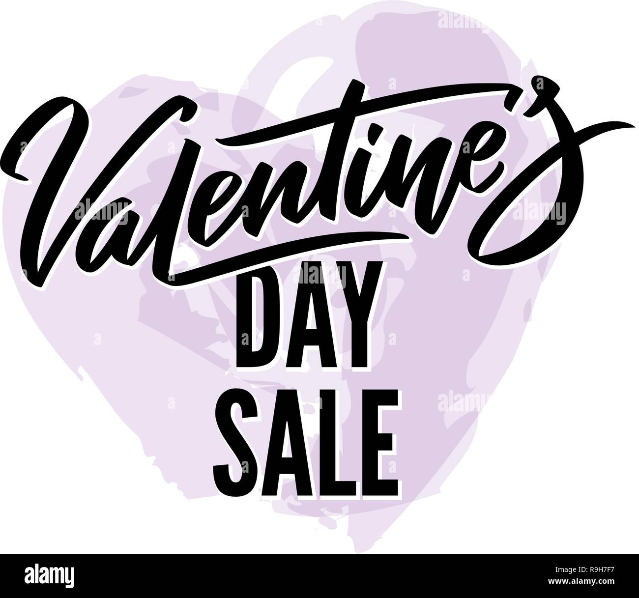 Valentine's Day sale.Grungy coeur avec la saison de réduction. Site web de création flyer Illustration de Vecteur
