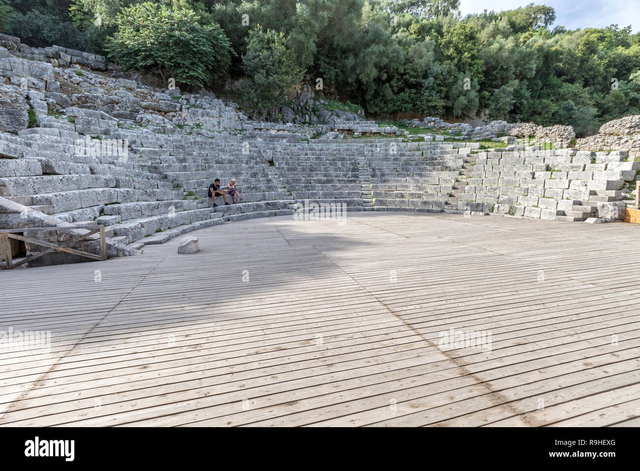 3e siècle Amphithéâtre National de Butrint Albanie site Archelogical Banque D'Images