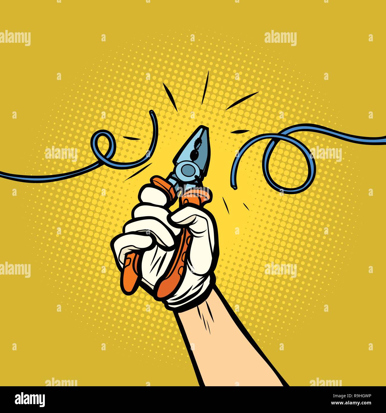 Un coupe-fil coupe du fil Illustration de Vecteur