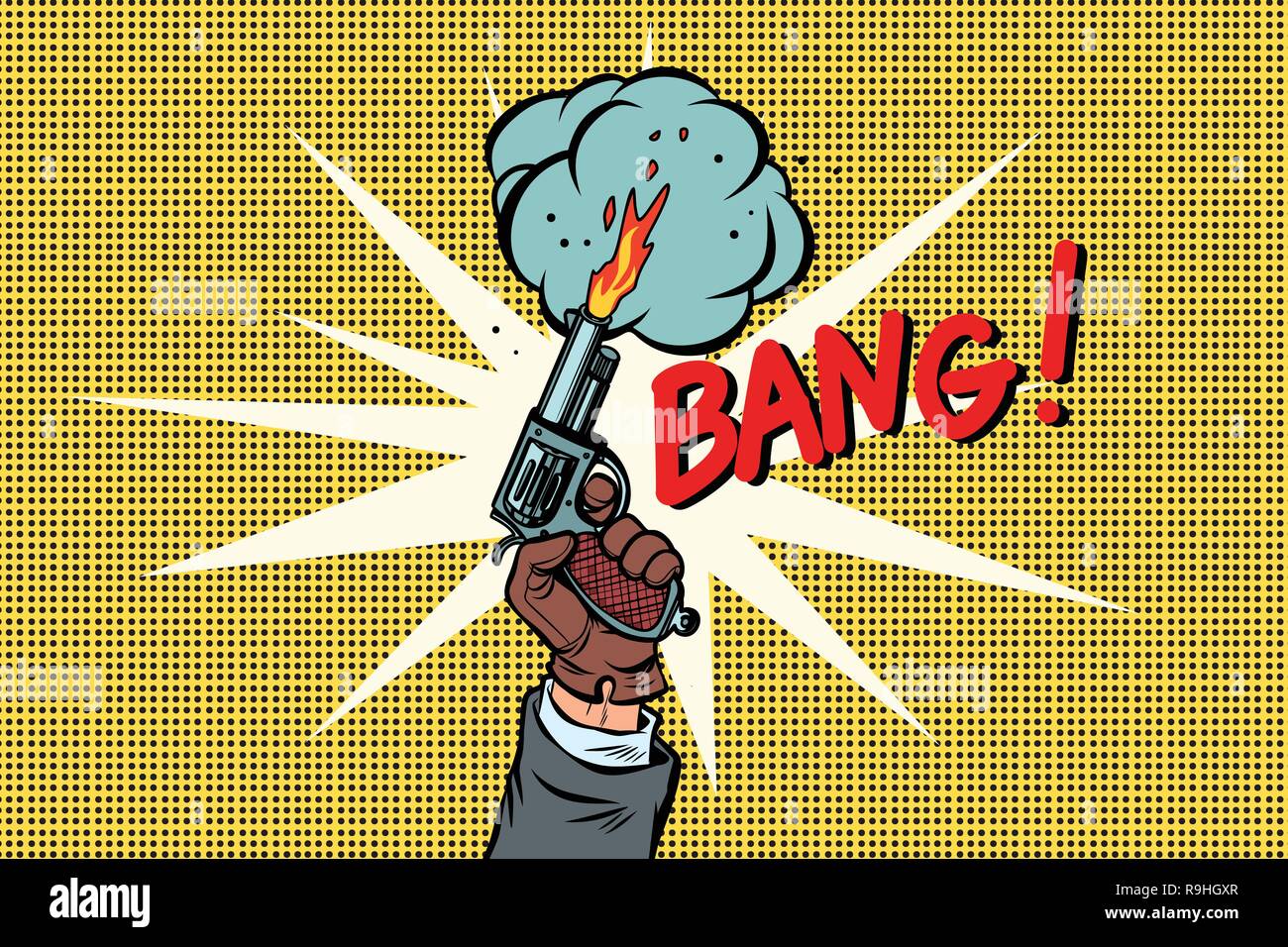 Bang le coup de canon Illustration de Vecteur