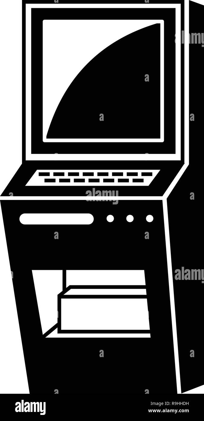 Distributeur automatique, icône de style simple. Illustration de Vecteur