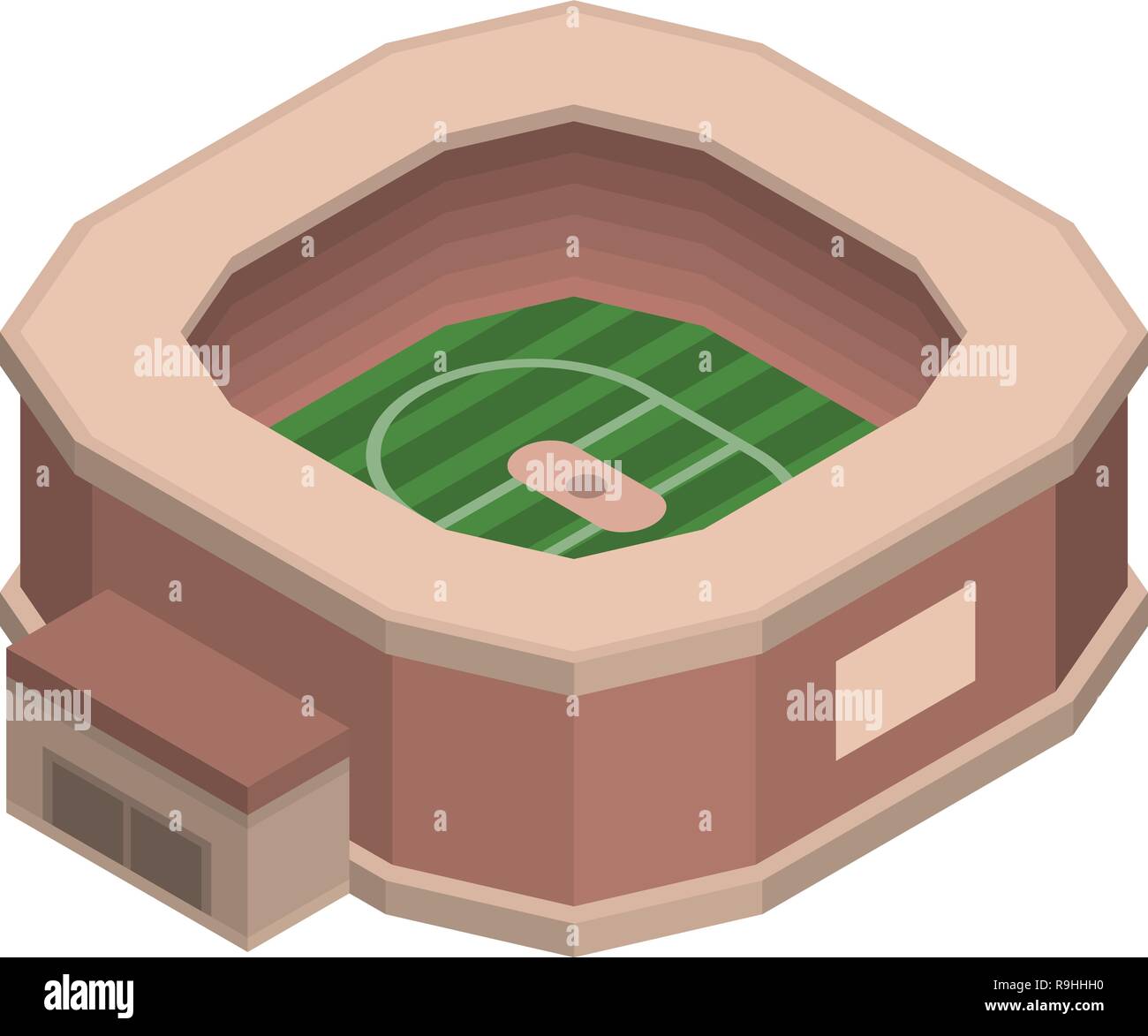 Stade sportif, icône style isométrique Illustration de Vecteur