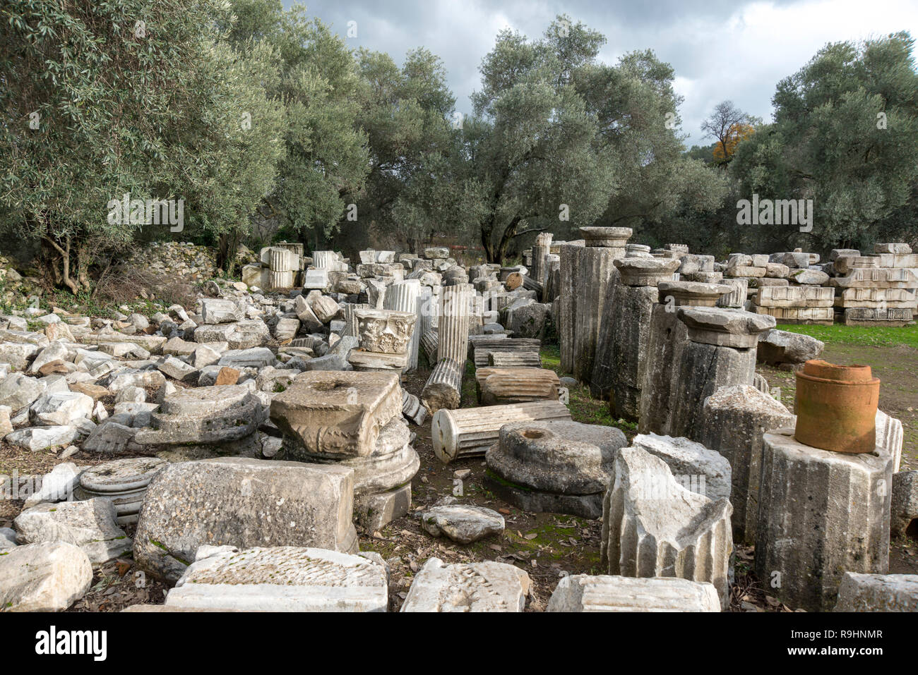 Stratonikeia est une ville ancienne, située à l'intérieur de la région Caria. Il est maintenant situé au Village d'aujourd'Eskihisar (Province de Mugla). Banque D'Images