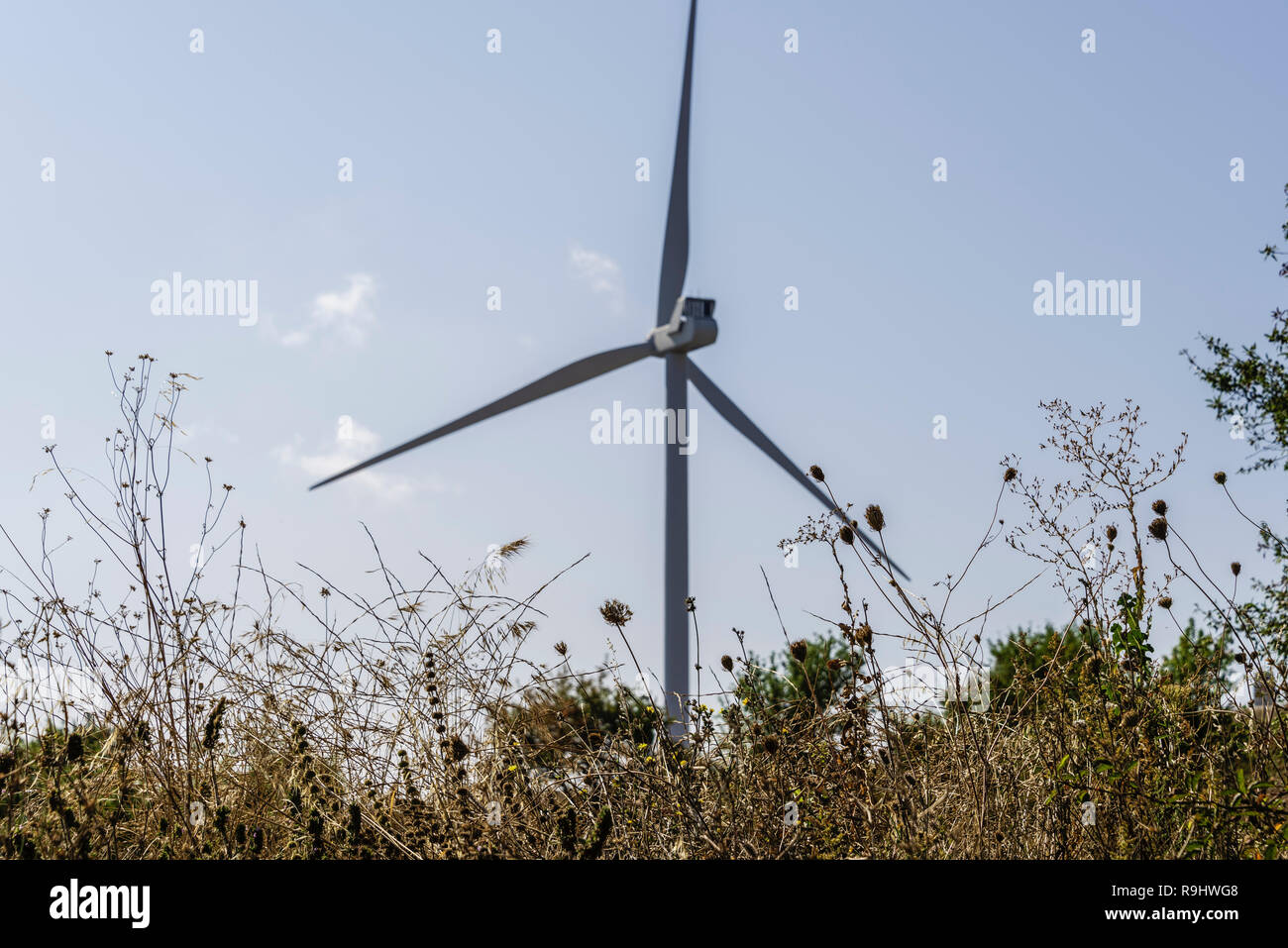 Éoliennes dans un parc éolien à l'intérieur Val d'Agri hills, Basilicate Banque D'Images