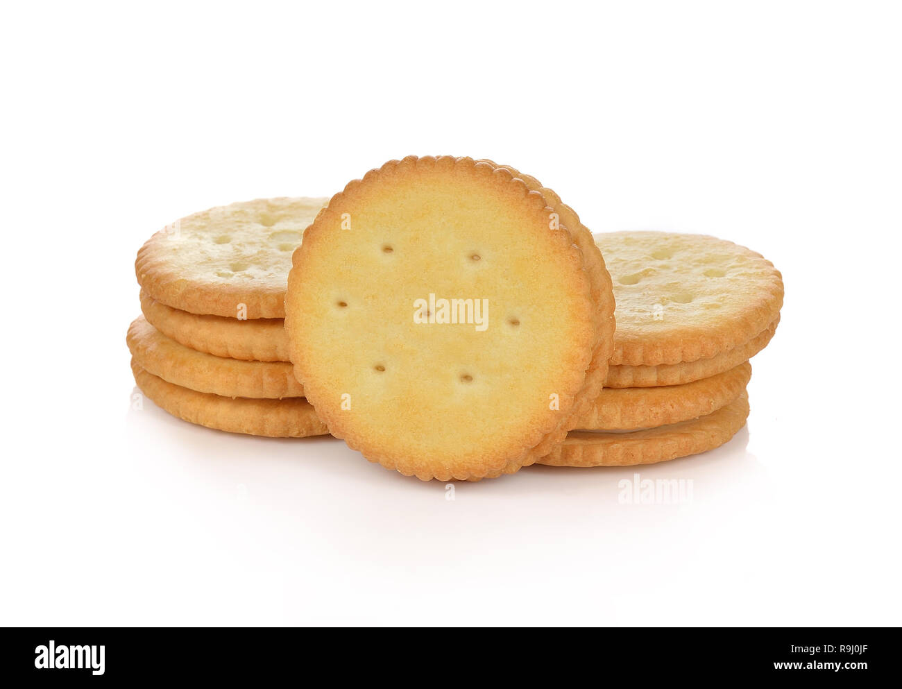 Cracker isolé sur fond blanc. Banque D'Images