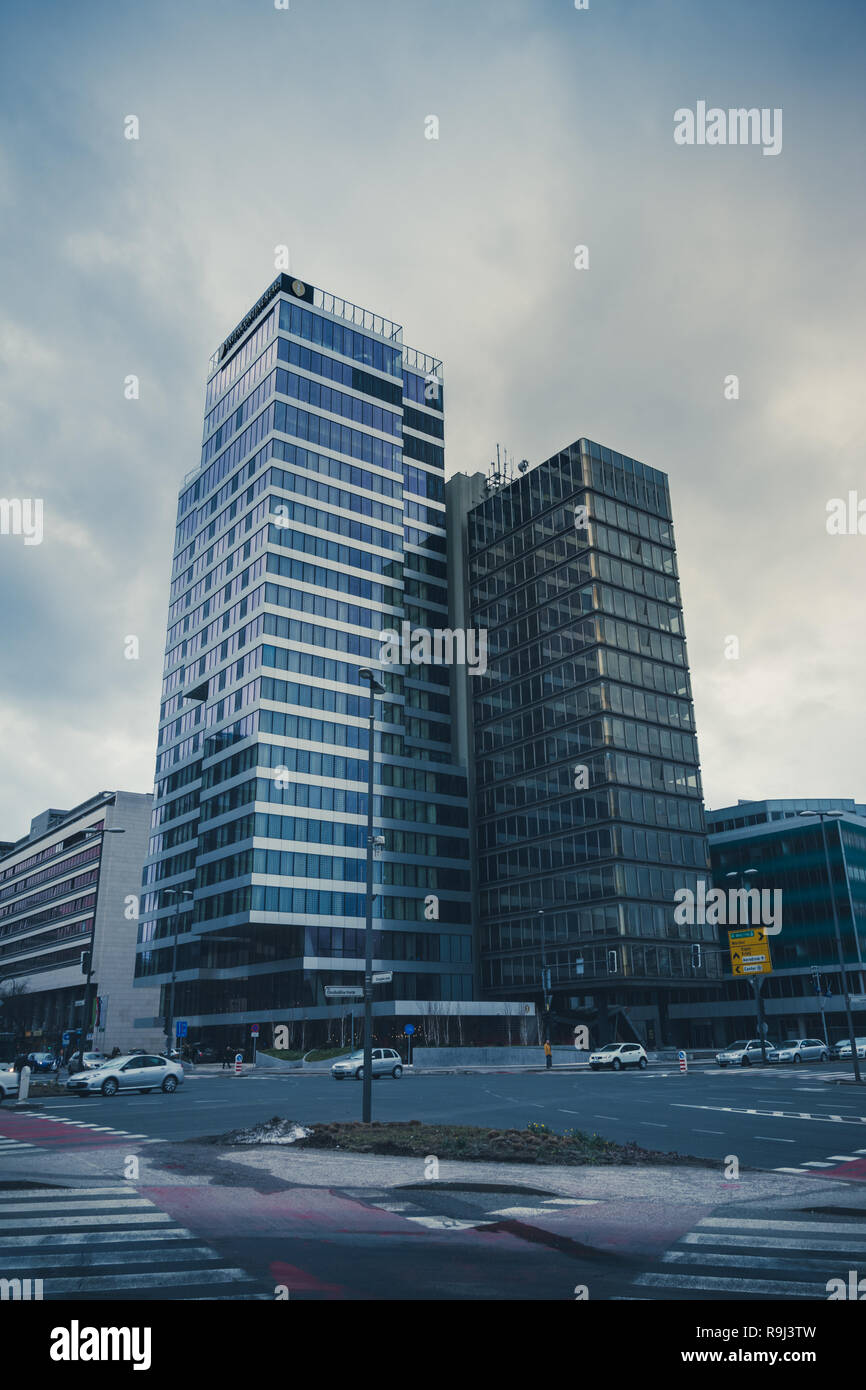 Le plus grand hôtel à Ljubljana Banque D'Images