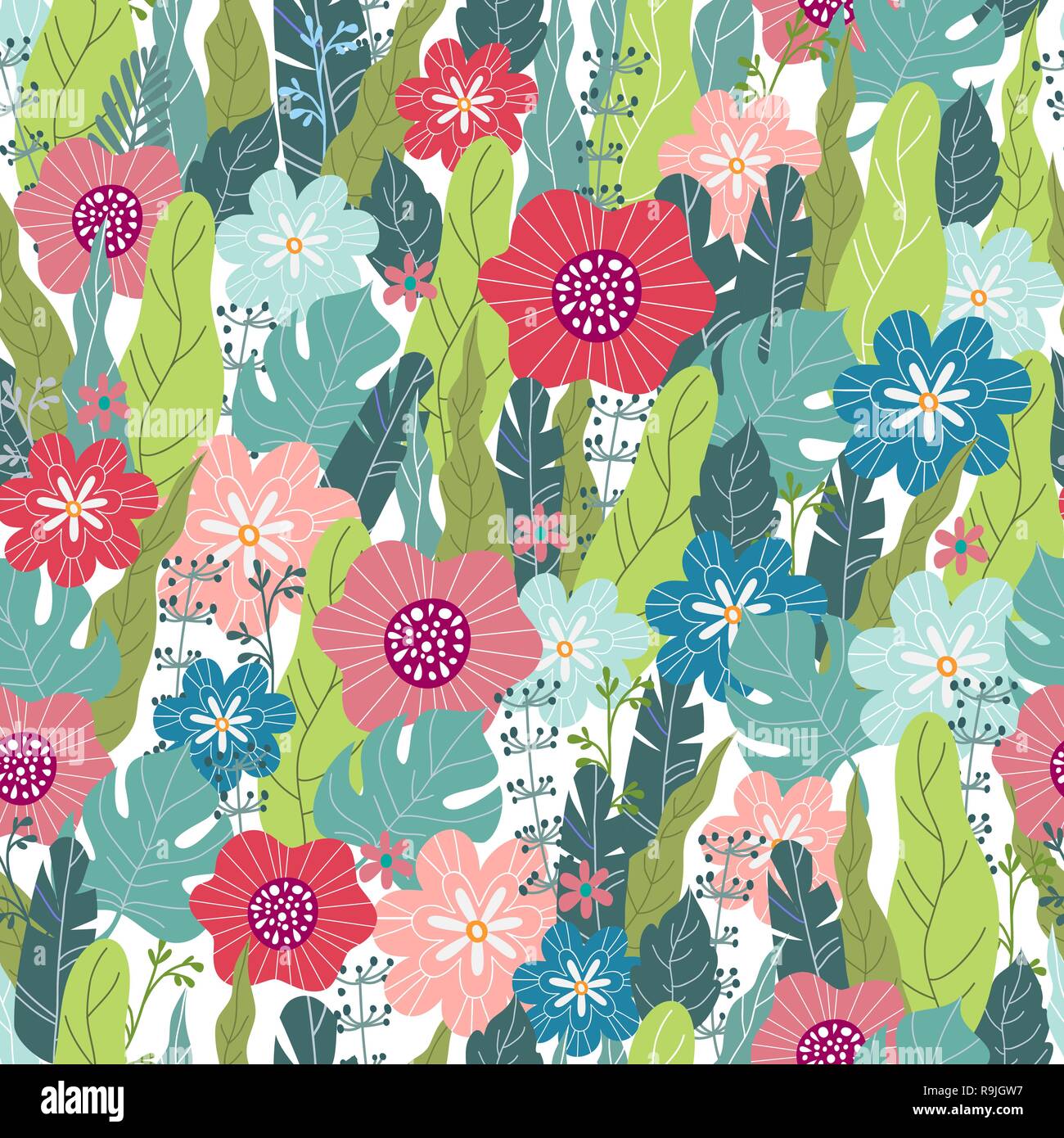 Transparente Floral pattern. Vector design pour le papier, le couvercle, le tissu, le décor intérieur et les autres utilisateurs, part attirer l'illustration Illustration de Vecteur