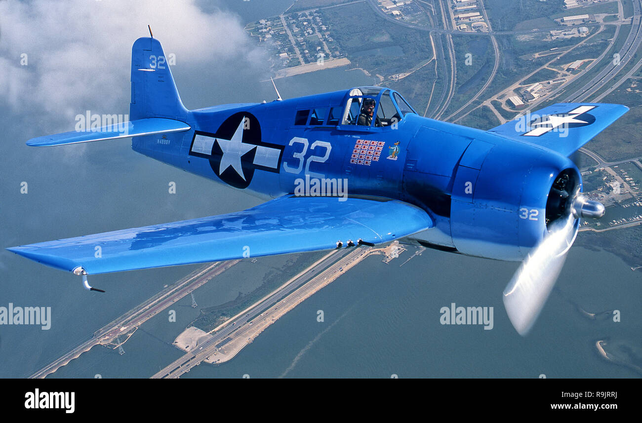 Grumman F6F WWII Navy-Marine Fighter Banque D'Images