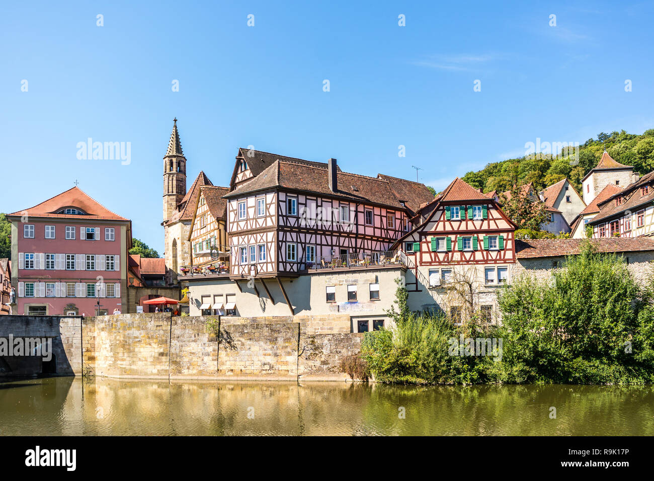 Schwäbisch Hall sur la cuisinière Banque D'Images