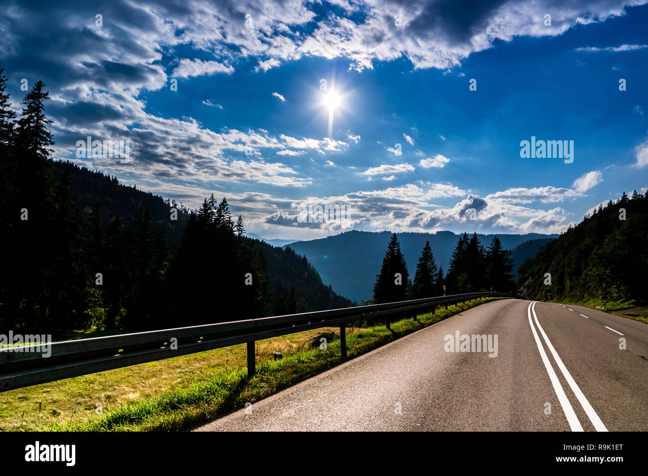 Route de la Feldberg en Forêt-Noire Banque D'Images