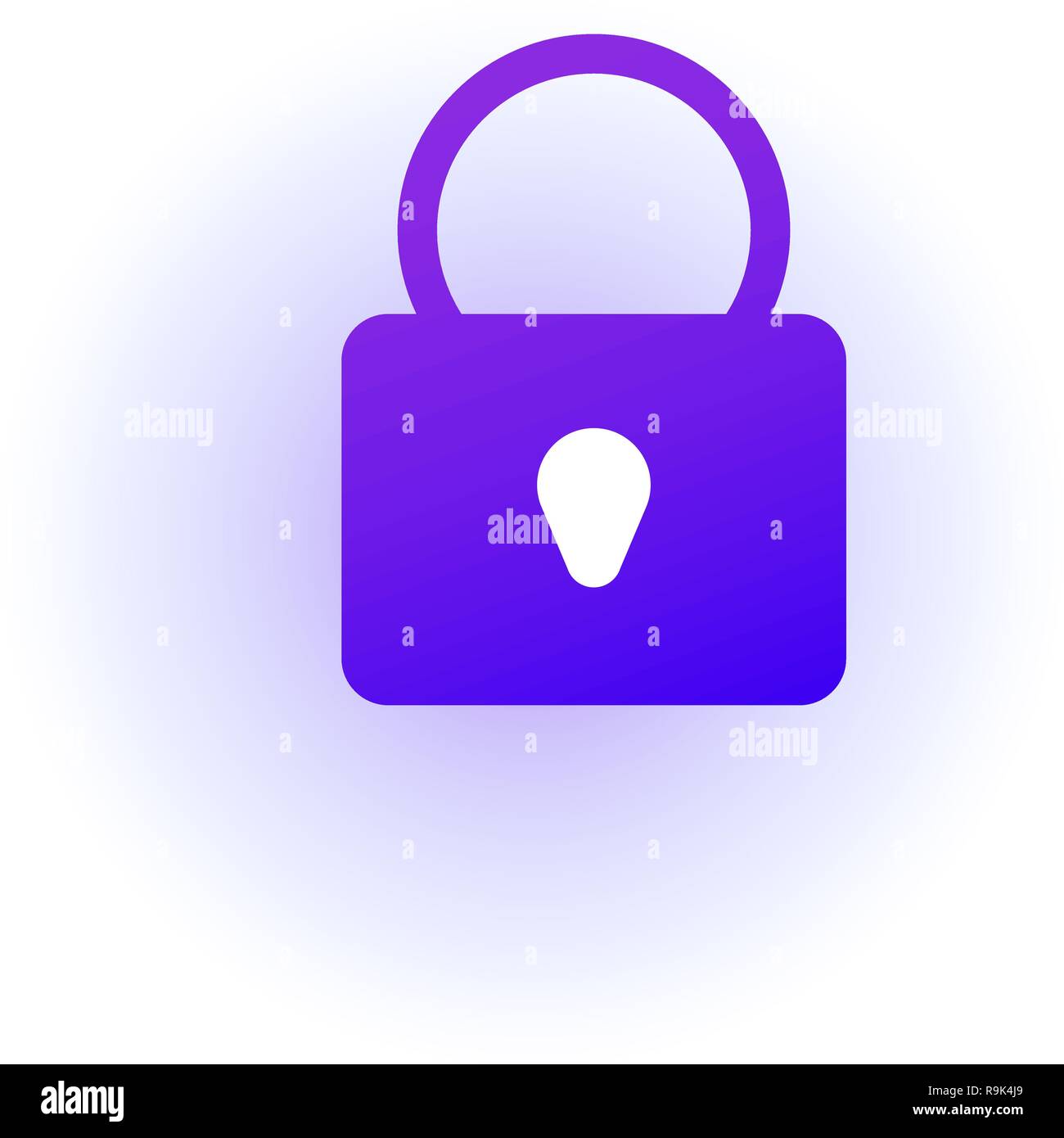 L'icône Web. Cadenas. Inscrivez-lock. Dégradé violet. Illustration de Vecteur